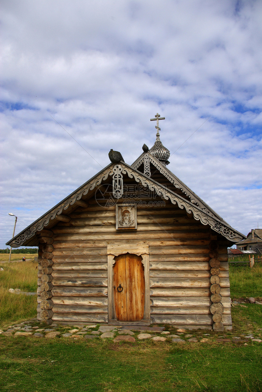 俄罗斯索洛基的木教堂图片