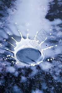 牛奶小滴宏观波纹液体运动水滴环境反射概念背景图片