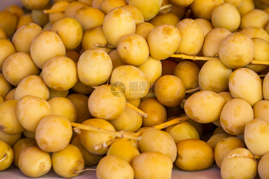椰枣果实棕色食物美味黄色水果营养图片