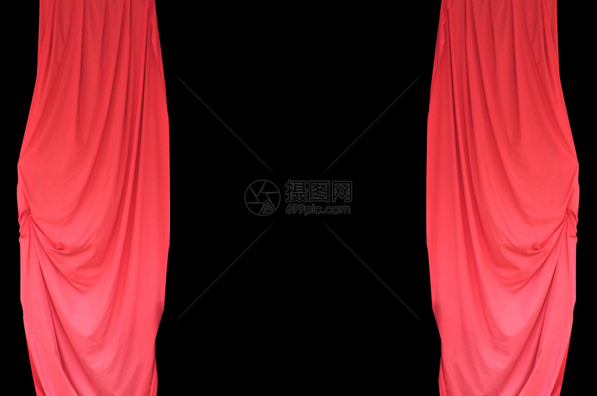 红舞台露天窗帘图片