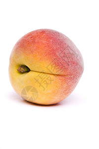 白上甜美的桃子背景图片