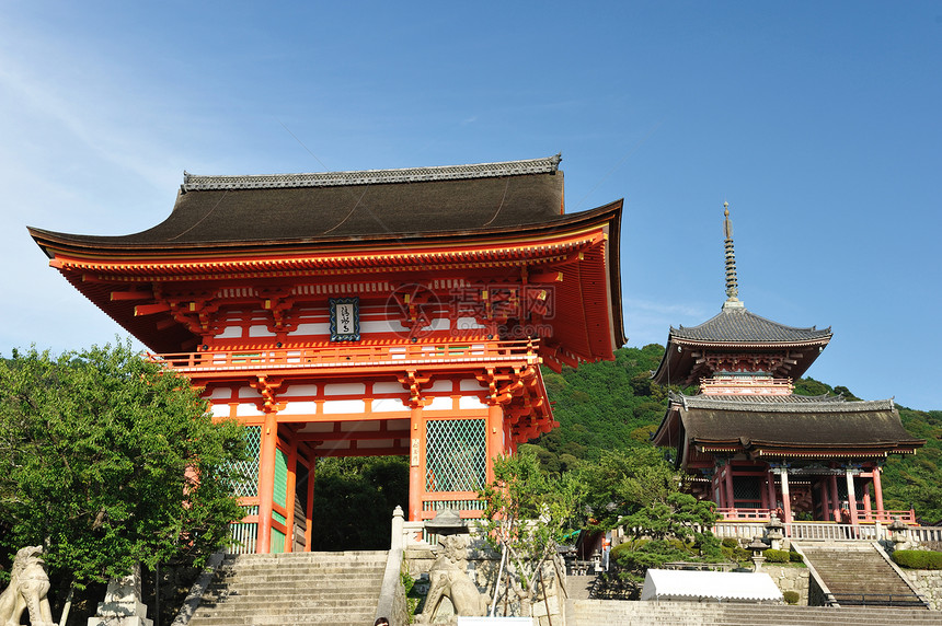 清水寺庙建筑学建筑入口神道地标宝塔历史历史性橙子旅游图片