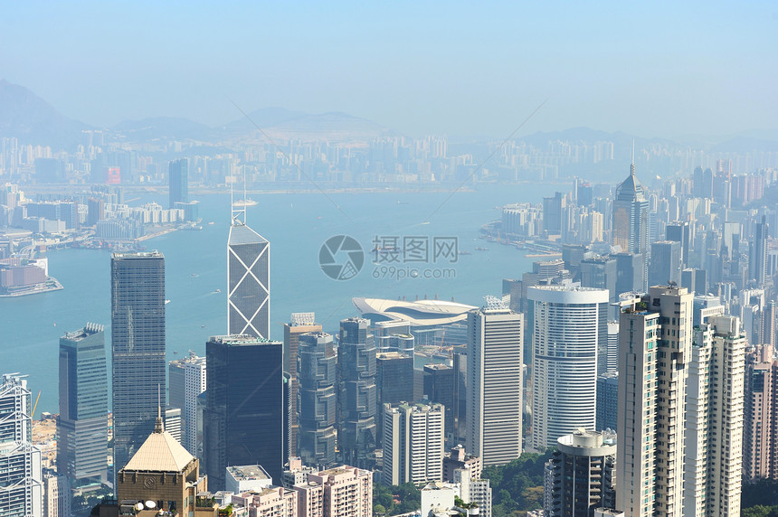 香港市风景街道建筑天际城市旅行景观摩天大楼场景商业天空图片