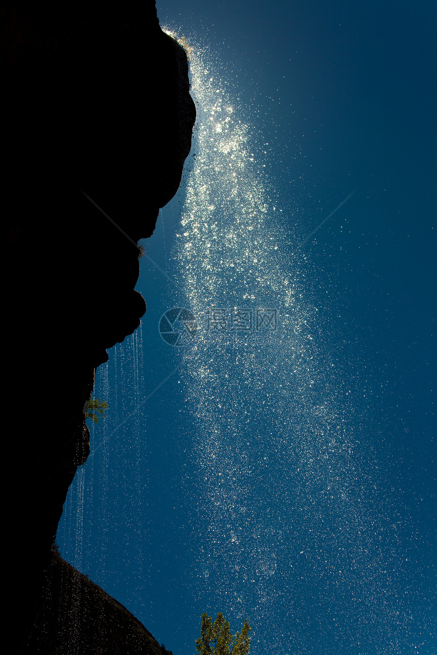 La Mea 瀑布 布尔戈斯 卡斯蒂利亚莱昂 西班牙测量岩石公园晴天瓜雷图片