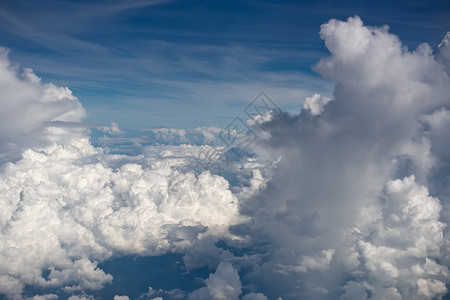 对流层云层气氛白色高层鸟瞰图多云天气空气云景天堂对流背景
