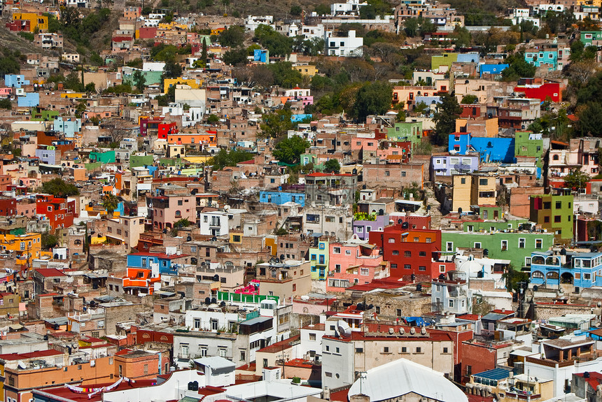 瓜纳华托是一个多颜色的城市图片