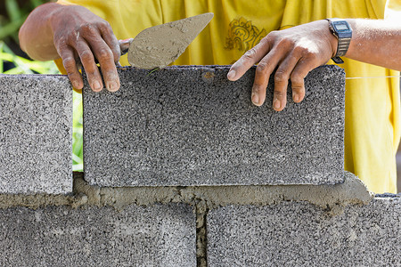 砖层工具贸易石头工人砂浆职业石匠水平工作瓦工男人高清图片素材