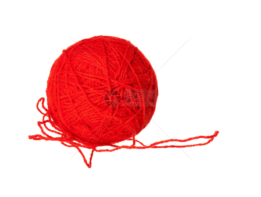 红线球工艺纤维棉布线圈针织家务缝纫绳索针线活钩针图片