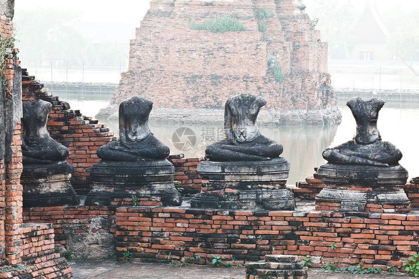 佛像和洪水地标遗产精神寺庙建筑旅游建筑学宗教宝塔连体图片