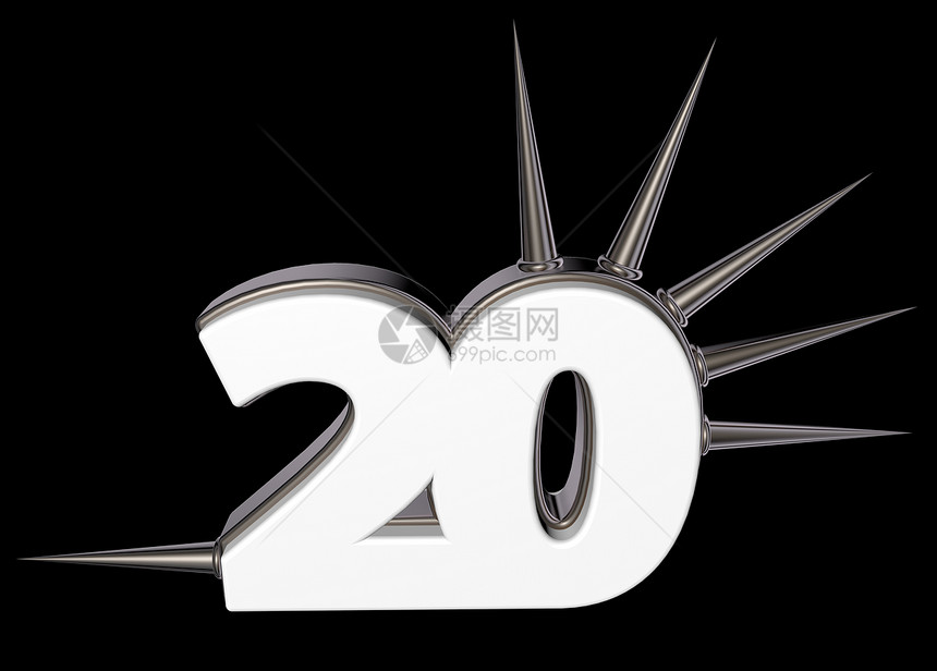 二十号技术金属危险数学栅栏生日纪念日插图周年合金图片