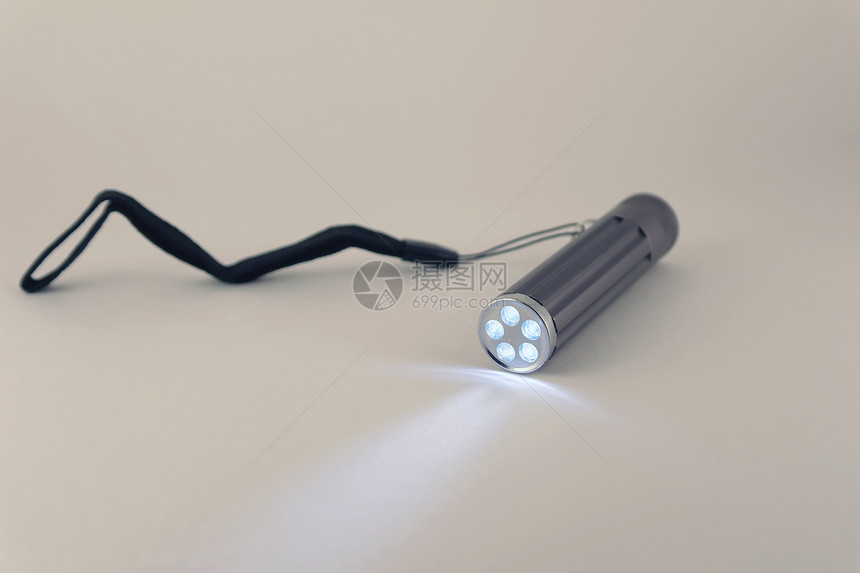 LED的电灯半导体金属灯笼白色丁字裤技术灯光火炬黑色按钮图片