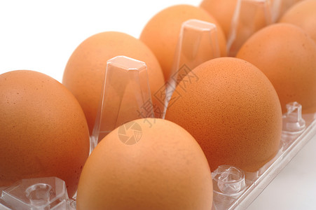 蛋棕色塑料鸡蛋容器食物早餐盒子背景图片