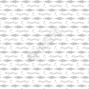 无缝鱼类和植物形态白色叶子墙纸插图绘画灰色条纹背景图片