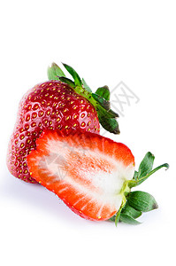美丽的草莓被孤立水果高清图片素材