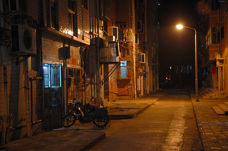 中国 街上晚上背景图片