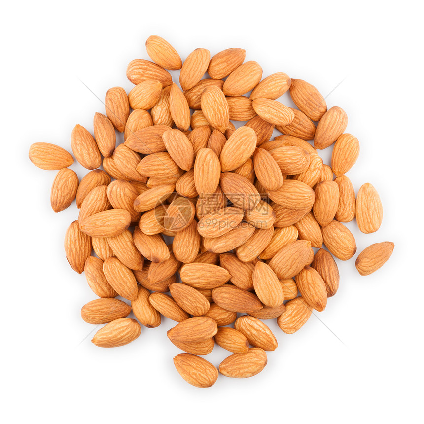 杏仁的堆积正方形棕色美食食物种子坚果褐色白色营养小吃图片