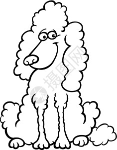 彩色书的狗狗漫画吉祥物染色小狗快乐白色卡通片插图卷曲绘画犬类背景图片
