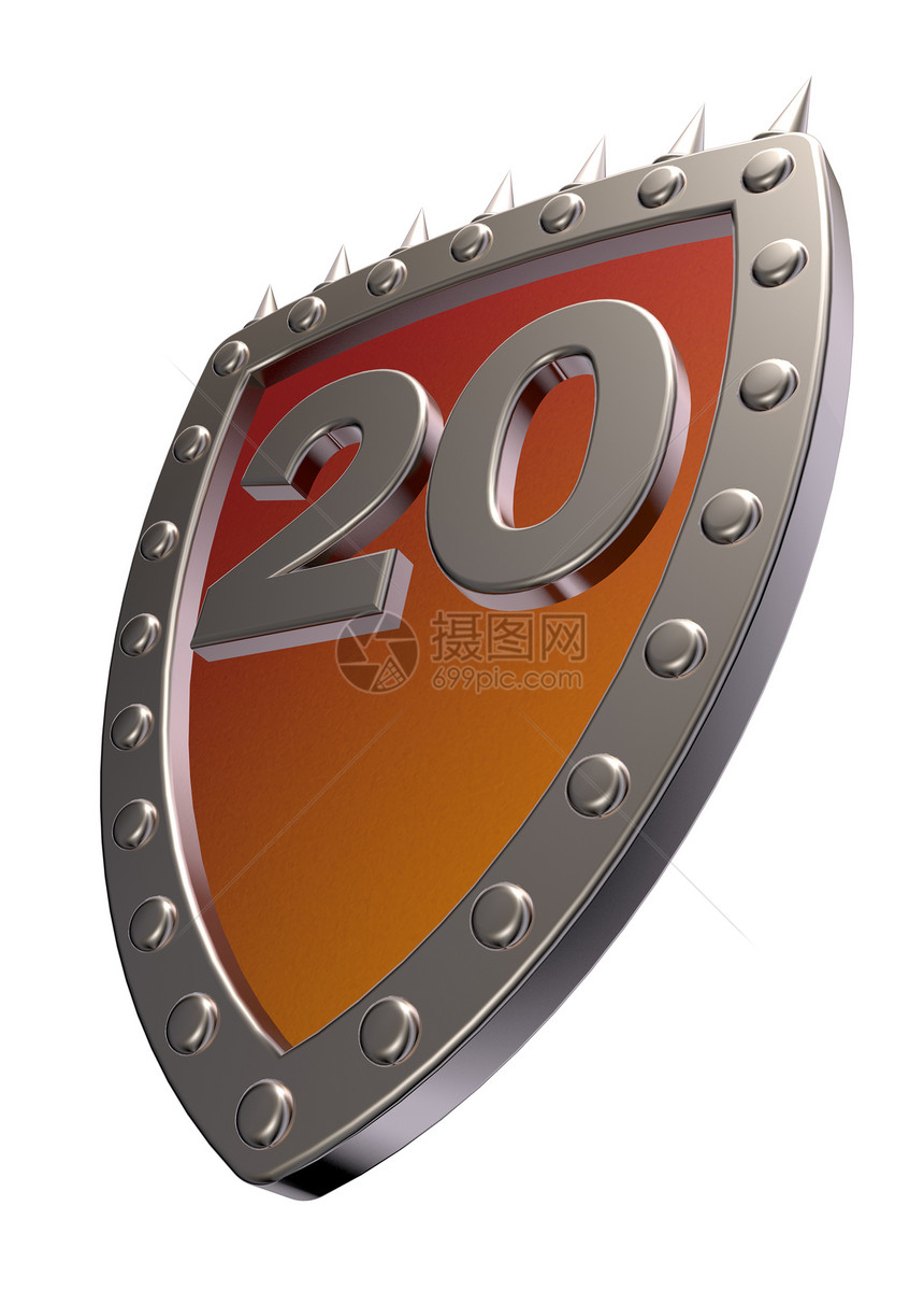 金属盾上的数字纪念日周年庆典生日安全禧年铆钉图片