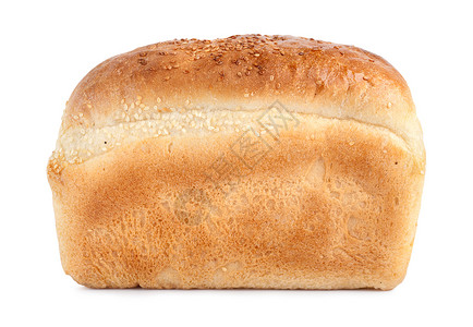 一块面包对象白色背景图片