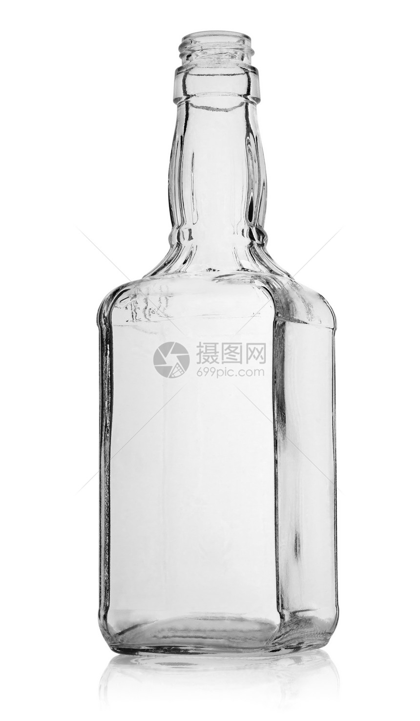 威士忌瓶玻璃液体酒精饮料白色影棚对象宏观图片