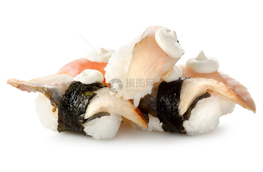 孤立的寿司鱼图片