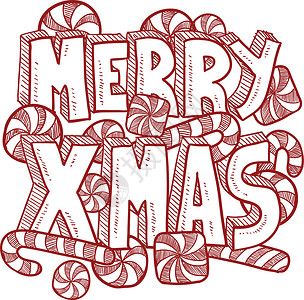 手杖糖图片圣诞快乐信息矢量糖果包装纸圆圈薄荷圆形星光草图插图手杖孩子们设计图片