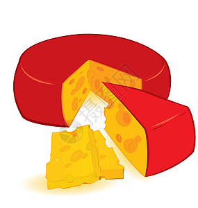 艾达红苹果奶酪轮式矢量设计图片