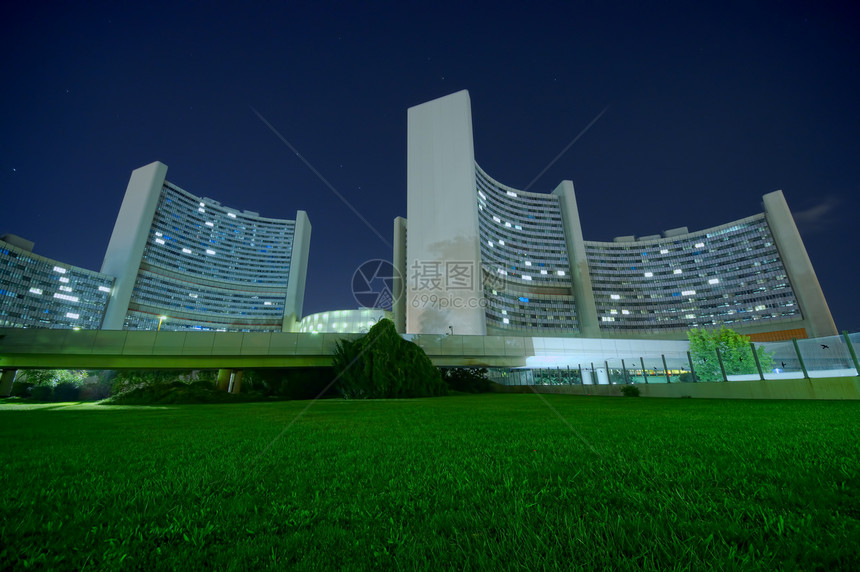 维也纳夜间机构高层建筑学一诺地标城市办公室国家法权原子能图片