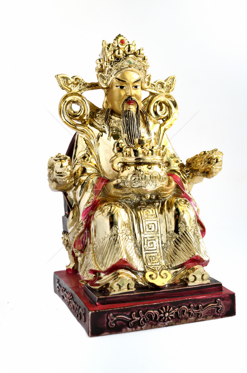 Cai Shen 财富之神 它象征着财神爷金融神话富裕宗教幸福运气金子季节性上帝图片