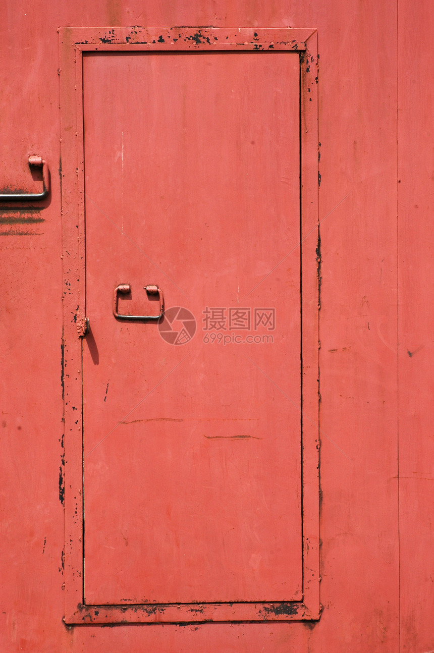 红铁斗入口风化警卫金属安全监狱隐私挂锁保障古董图片