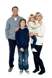 快乐的家庭在潮季冬季穿衣服装中装扮男人高清图片素材