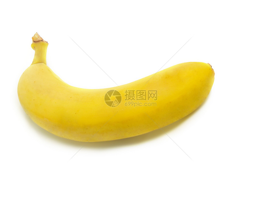 孤立的单一新鲜成熟香蕉图片