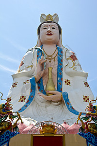 吾是青春宽燕(Kuan Yin)是中国的青春艺术形象背景