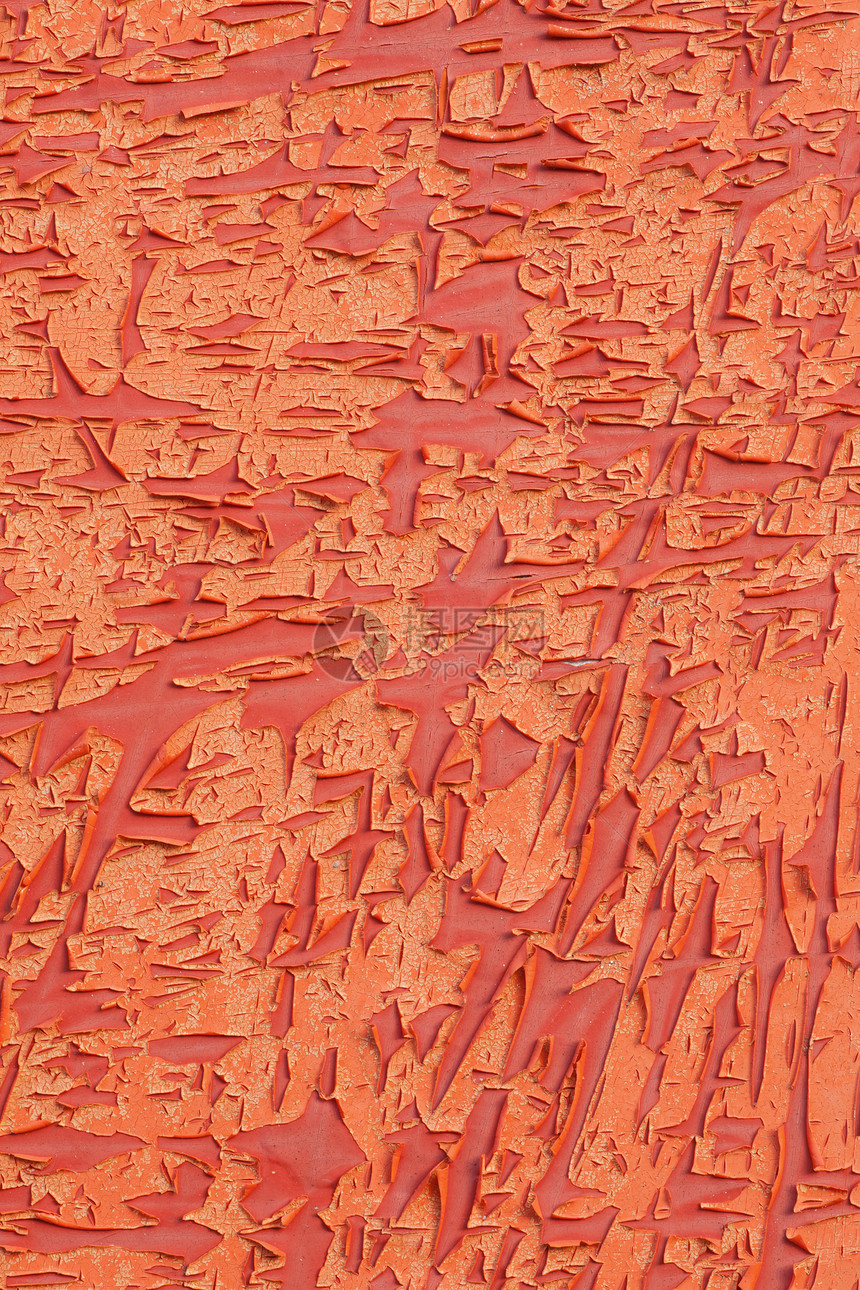 旧红色和橙色涂料的抽象模式图片