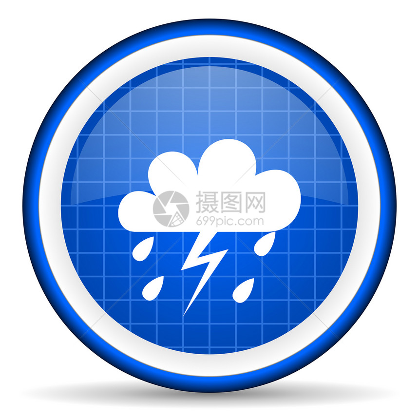 白色背景上的天气蓝色光亮图标晴雨表网络气氛钥匙电话气候商业气象互联网预测图片
