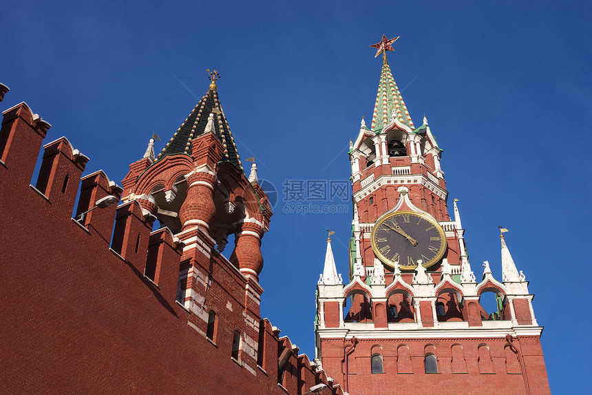 莫斯科克里姆林宫城堡天文圆顶城市建筑建筑学天空图片