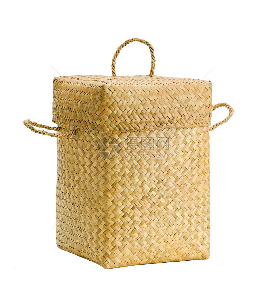 设计用于在使用或其它用途之后布布布的可爱竹篮子图片