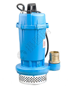 蓝色电水泵背景图片
