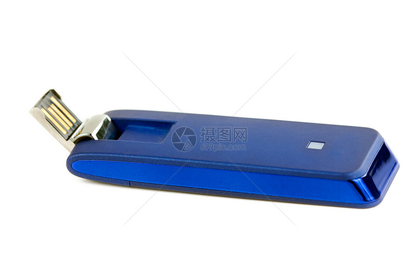 USB 调制解调器塑料生活白色技术蓝色金属电脑电气钥匙闪光图片