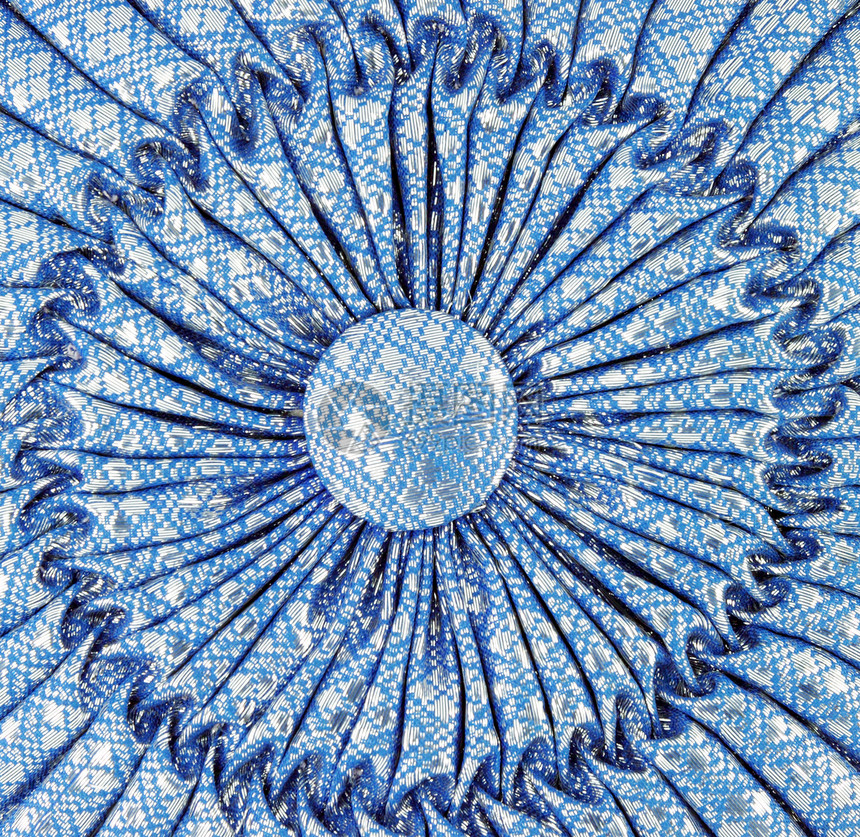 蓝色枕头上的泰国纺织品图片