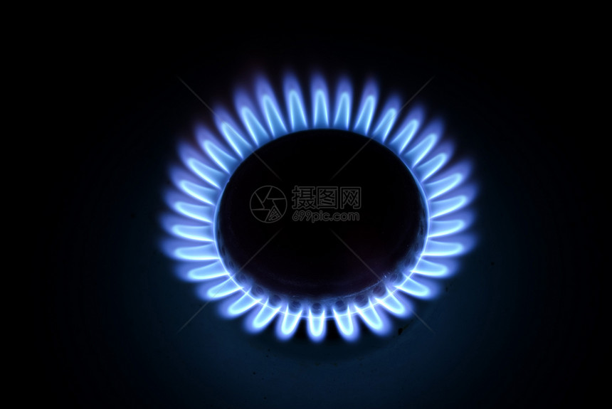 天然气气体活力烤箱火炉圆圈甲烷蓝色丙烷燃烧燃料厨房图片