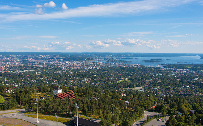 挪威奥斯陆市中心全景观图片