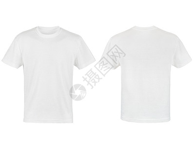 白色t恤素材空白的白色的高清图片
