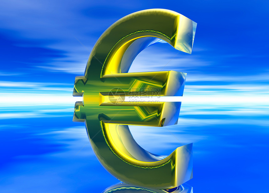 欧盟欧元欧元货币符号费率商业贸易蓝色会计联盟外国地平线经济金子图片