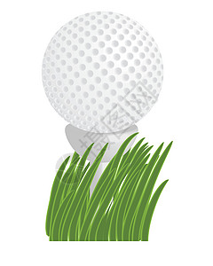 球上高尔夫球活动酒窝白色插图闲暇车道爱好绿色圆形游戏背景图片