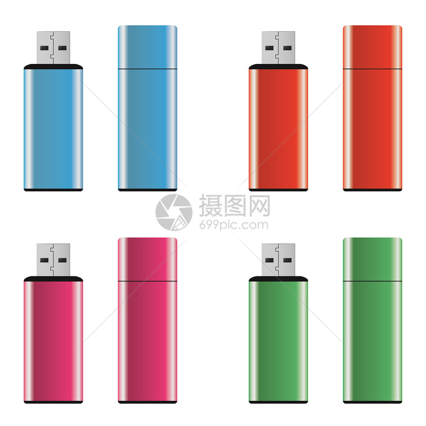 彩色 USB 笔驱动器图片