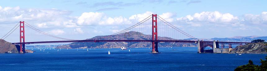 加州旧金山金门金门大桥工程景观旅游波浪运输天空支撑历史性地标历史图片