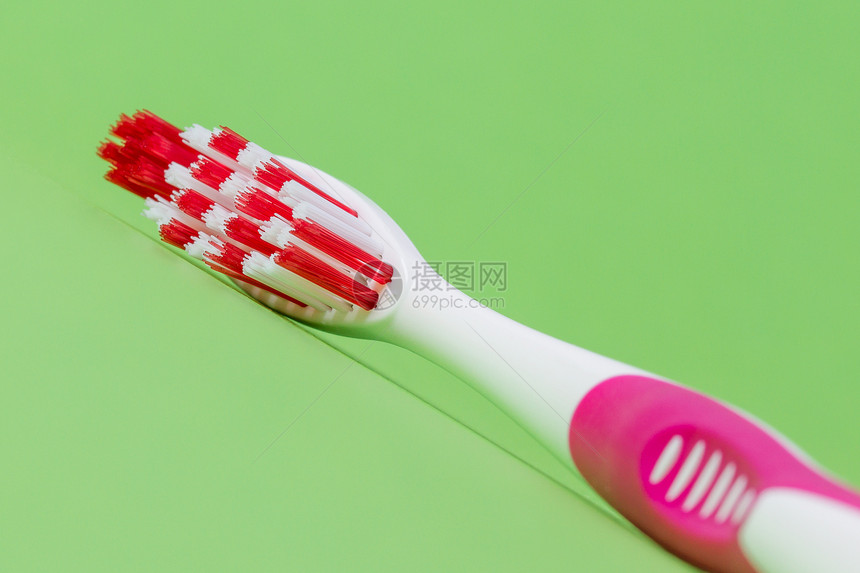 粉红色牙刷保健卫生牙医药品宏观微笑洗手间牙膏牙科凝胶图片
