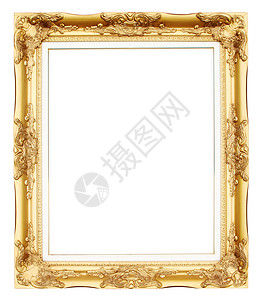 白色的金金色框图画边界乡村绘画艺术木头框架展览雕刻装饰品金子背景图片