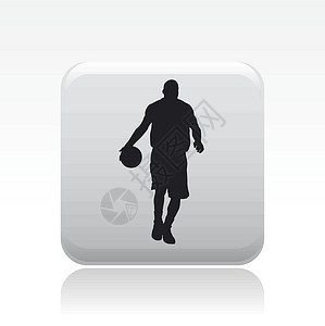 篮球运动员矢量插图玩家行动运动游戏团队运球背景图片
